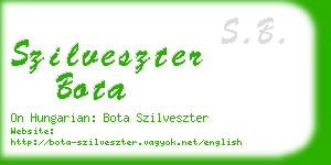 szilveszter bota business card